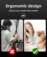 Brosse pour animaux de compagnie à suspendre au cou ultra silencieuse, durable, écologique, en nylon et plastique, pour petits animaux, design mains libres, pour le toilettage quotidien des chiens