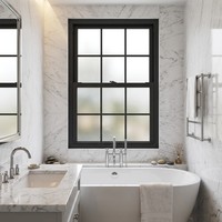 Ventana Moderna de Aluminio de Una Hoja, Diseño Vertical Deslizante de Tamaño Pequeño, Ventanas Colgantes Impermeables de Nueva Construcción para el Hogar