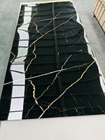 Feuille de PVC marbré de 3 mm, feuille de plastique murale imperméable aux UV