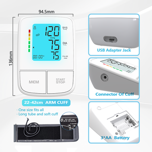 <span class=keywords><strong>Tensiomètre</strong></span> automatique Bluetooth <span class=keywords><strong>Tensiomètre</strong></span> numérique à usage domestique parlant français - Product Image 2