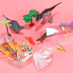 Sacs à friandises en <span class=keywords><strong>cellophane</strong></span> avec attaches en plastique transparent arc-en-ciel holographique avec impression personnalisée pour anniversaire Halloween Noël Pâques - Product Image 5