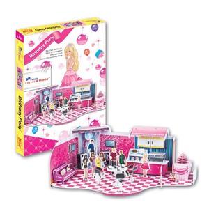 Puzzle 3D <span class=keywords><strong>en</strong></span> <span class=keywords><strong>carton</strong></span> pour filles, jouet, Mini château, modèle de 10 pièces - Product Image 5