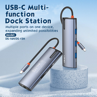 LDNIO Hub USB 6 en 1 de Alta Calidad, Hub Tipo-C Multipuerto con Adaptador de Carga PD USB3.0 HD, 6 Puertos USB C