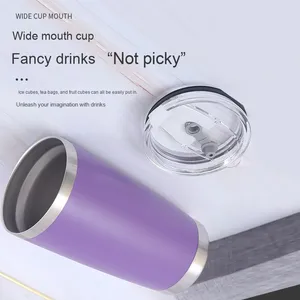 Taza de acero inoxidable aislada al vacío, taza de café de viaje de 20 onzas, tapa a prueba de fugas, regalo creativo para Navidad y Halloween - Product Image 3