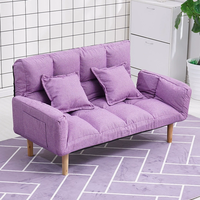 Großhandel Luxuriöses Modernes Holz-Mechanismus-Sofabett-Set Faltbar Achteckige Form 2-Sitzer Abnehmbarer Waschbarer Bezug für Wohnzimmer