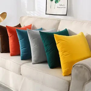 Đệm Nhung Màu Mới Vỏ Gối Nhung Vuông Bán Sỉ Cho Ghế Sofa Vỏ Gối Kê Trang Trí Nhà 18X18 Inch 45X45 Cm