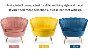 Personnalisé Moderne De Luxe Incurvé Velours Tissu Rembourré D'or Jambes Tufté Shell Chaise <span class=keywords><strong>Rose</strong></span> Velours <span class=keywords><strong>Fauteuil</strong></span> - Product Image 6