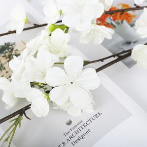 Decoración <span class=keywords><strong>interior</strong></span> <span class=keywords><strong>de</strong></span> pie para el hogar con flores artificiales como el jazmín <span class=keywords><strong>de</strong></span> invierno - Product Image 4