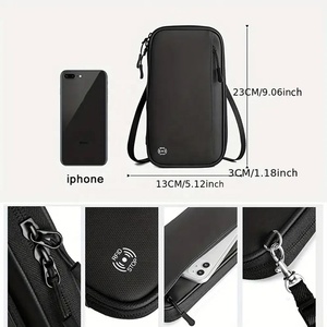 Housse de protection pour documents, <span class=keywords><strong>pochette</strong></span> à suspendre au cou, sac organisateur transversal pour <span class=keywords><strong>billets</strong></span> d'avion à l'étranger, sac à bandoulière, portefeuille de voyage, porte-cartes de passeport - Product Image 3