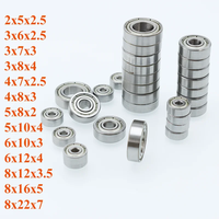 Roulement à billes miniature 3x7x3 4x7x2.5 8x12x3.5 8x22x7 pour support d'imprimante 3D, rail linéaire et roue de scooter