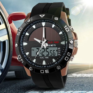 DFS1028 3ATM <b>Waterproof</b> Solar Energy Saving Digital <b>Watch</b> Outdoor Sports Students <b>Watch</b> - Product Image 4