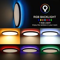 Lampe à panneau rond à montage encastré facile à installer Plafonnier LED RVB à changement de couleur ultra mince Ce Rohs Ic Plafonnier LED approuvé