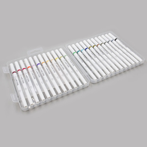 Ensemble de marqueurs de couleur à base d'alcool à double pointe, pointe large et <span class=keywords><strong>finel</strong></span> dans une boîte en PP ou une boîte de couleur - Product Image 2