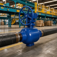 Venta al por mayor directa de fábrica: Válvula de bola de acero al carbono Q361F totalmente soldada con orificio reducido, accionada por engranaje helicoidal, API 6D para tuberías de gas