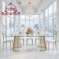 Table de buffet et chaises d'hôtel modernes personnalisation de meubles de banquet en métal du fabricant de Foshan