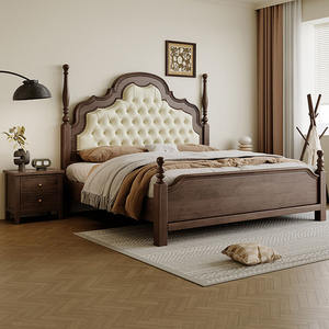 <span class=keywords><strong>Cama</strong></span> Doble de Madera de Lujo Europeo, Diseño Moderno, <span class=keywords><strong>Cama</strong></span> de Princesa Francesa para Recámara Principal - Product Image 5