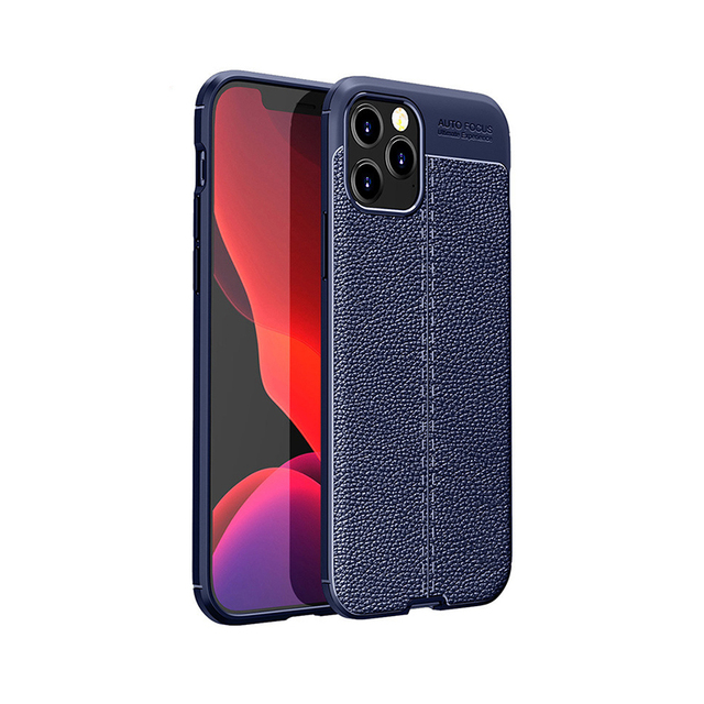 360 Full Protective Cover Eco-Friendly TPU PC Soft Adhesive FCC Certified Phone Case Original Litchi Pattern Black/Red/Blue for