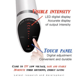 เครื่องนวดหน้าแบบมือถือ 15V ความถี่สูง ใช้ไฟฟ้าบำบัดผิว พร้อมสวิตช์สัมผัส นีออน อาร์กอน อุปกรณ์เสริมความงาม - Product Image 5