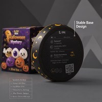 Jouet anti-stress souple en forme de boulette de Halloween fourrée à la maltose, à remontée lente, pour enfants et adultes