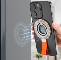 Aimants double face Accessoires mobiles Vente en gros Boucle en silicone magnétique Support pour anneau de doigt pour téléphone portable Support de bureau