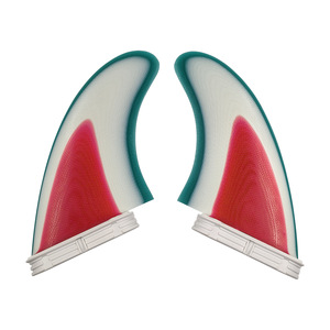 ครีบหางกระดานโต้คลื่น UPSURF FCS2 รุ่น MR Double Tab ทำจากไฟเบอร์กลาส สีสามเฉด - Product Image 1
