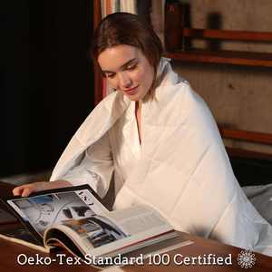 Chine Grande usine Bon prix Cure Insomnie Plaine Couverture lestée en coton personnalisée pour adultes - Product Image 3