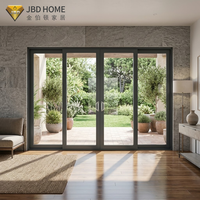 Porte coulissante moderne à double vitrage en aluminium, trempée, pour usage commercial, résidentiel, hospitalier, villa, extérieur – Fabrication américaine