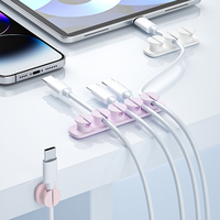 TPR Cordon Keeper Cable Clips Wire Holders pour Chargeur Cordons Cord Management Organizer Kit Auto-Adhésif Cable Clips Holder