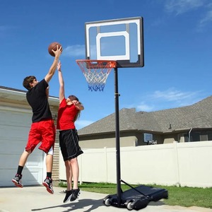 Panier de <span class=keywords><strong>basket</strong></span> portable en gros, hauteur réglable 10 pieds, pour entraînement extérieur et intérieur, <span class=keywords><strong>avec</strong></span> roues - Product Image 1