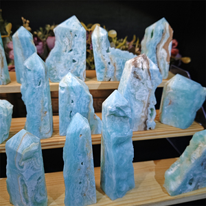 Haute Qualité Naturel Brut Bleu <span class=keywords><strong>Aragonite</strong></span> Tour <span class=keywords><strong>Cristaux</strong></span> Point Pierres De Guérison Obélisque Pour La Décoration - Product Image 6