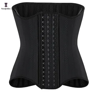 3 Row Of Hook And Eye Slimming Belt 100% LATEX WAIST TRAINERS Lower Belly Flat Tummy Control Girdle With 25 Steel Bones