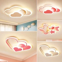 Prix usine moderne personnalisé étoile nuage rose en forme de coeur plafonniers d'intérieur LED plafonniers pour le salon