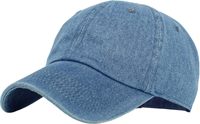Gorra de Béisbol de Mezclilla con Bordado 3D, Azul Liso, con Visera, Lavada, para Mujer y Hombre, Ajustable, Estilo Dad Hat, para Deportes al Aire Libre