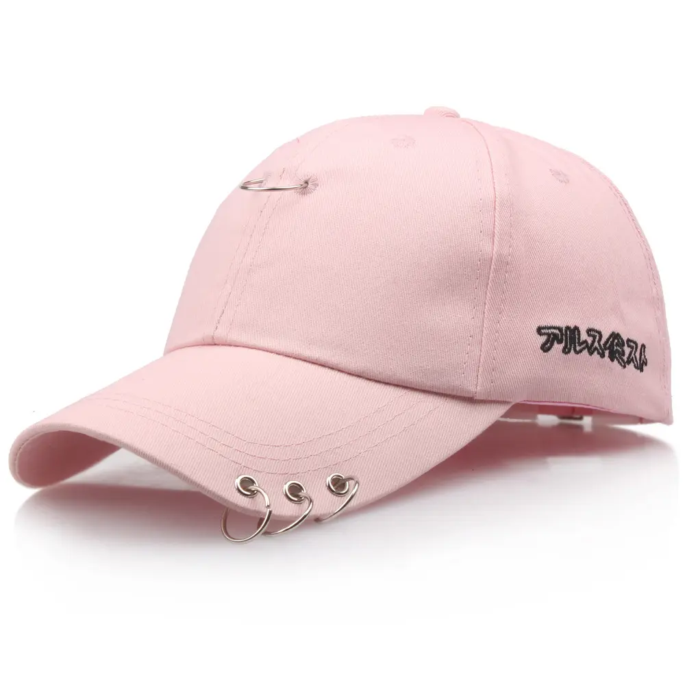 100% handgemachte 3 Eisenringe kpop Sport Baseball Cap Hip Hop Hüte für Männer Frauen