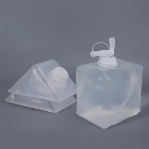 Контейнер для воды пищевого класса 2 л с крышкой крана, мягкая складная пластиковая канистра