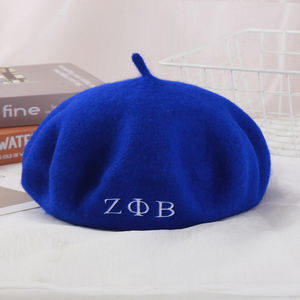 Marineblau und Weiß Ton Sorority Zeta Phi Beta inspiriert Parapher nalia Hut Feine Winter Soror Dekoration ZPB Lady Beret - Product Image 2