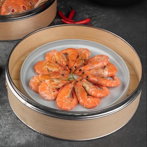 JUSEN Vaporera China Artesanal de Madera con Anillo de Acero Inoxidable, Capacidad de 5-6L, Apta para Gas e Inducción, Vaporera de Bambú para Dim Sum - Product Image 4