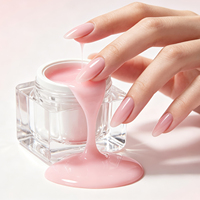 Gel de construction sans HEMA pour extensions d'ongles, gel de contrôle des ongles à retirer par trempage
