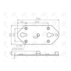 Système de suspension en fer pour enceinte line array M194 Getshow Audio GEO S1210 12 pouces, base en fer type Top Hat - Product Image 3