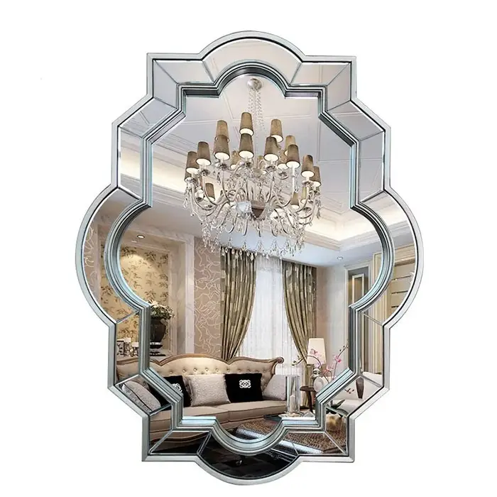 95*73cm Sala Mobiliário Design Exclusivo Glam Handmade Espelhos Antigos Emoldurados Suspensão Espelhos De Parede Para Casa