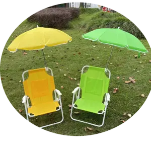 Çocuklar katlanabilir plaj sandalyesi şemsiye ucuz açık hafif bebek şemsiye ile katlanır kamp sandalyesi ay sandalyeler