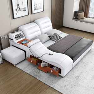 Lit intelligent multifonctionnel moderne et simple pour chambre à coucher, lit double king-size multifonctionnel avec rangement et projecteur 2029c 2029c 2029c - Product Image 5