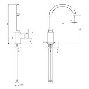 Mitigeur Lavello Gioia en laiton chromé avec commande monocommande - Pour évier par Fratelli Frattini - Product Image 1