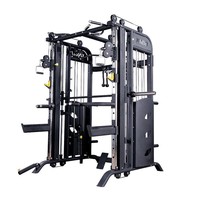 Estación Multifuncional Integrada Smith Trainer, Equipo de Fitness Unisex de Acero de Alta Calidad para Gimnasio y Moldeamiento Corporal