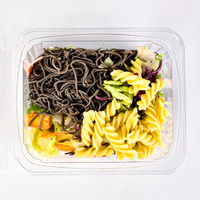 Contenants personnalisés en PET recyclé de 24 oz et 32 oz, à clapet, anti-effraction, en plastique transparent, avec charnière, pour salades, fruits, et autres aliments, étanches