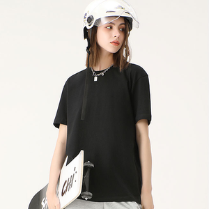 T-shirt ample 250G, poids lourd, logo personnalisé, fabrication en gros, t-shirt uni, coton peigné pur, t-shirt personnalisé - Product Image 3