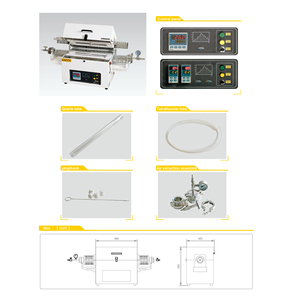 Four tubulaire de laboratoire haute température 1150°C-1200°C, four tubulaire à atmosphère ouverte sous vide, tubes en quartz de 60mm/80mm/100mm en option - Product Image 6