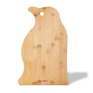 Planche à découper en bambou en forme de pingouin, forme irrégulière, pour couper les fruits, les légumes, le fromage, utilisation en cuisine - Product Image 2
