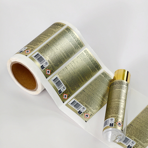 Foil Stamped <b>Roll</b> Labels Gold Hot Stamping Self Adhesive <b>Stickers</b> for Premium Brand Packaging - Product Image 4