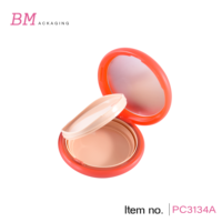 Boîte vide pour crème BB en mousse ronde rouge lactée personnalisée de 15 g avec miroir, boîte en plastique pour cosmétiques, emballage